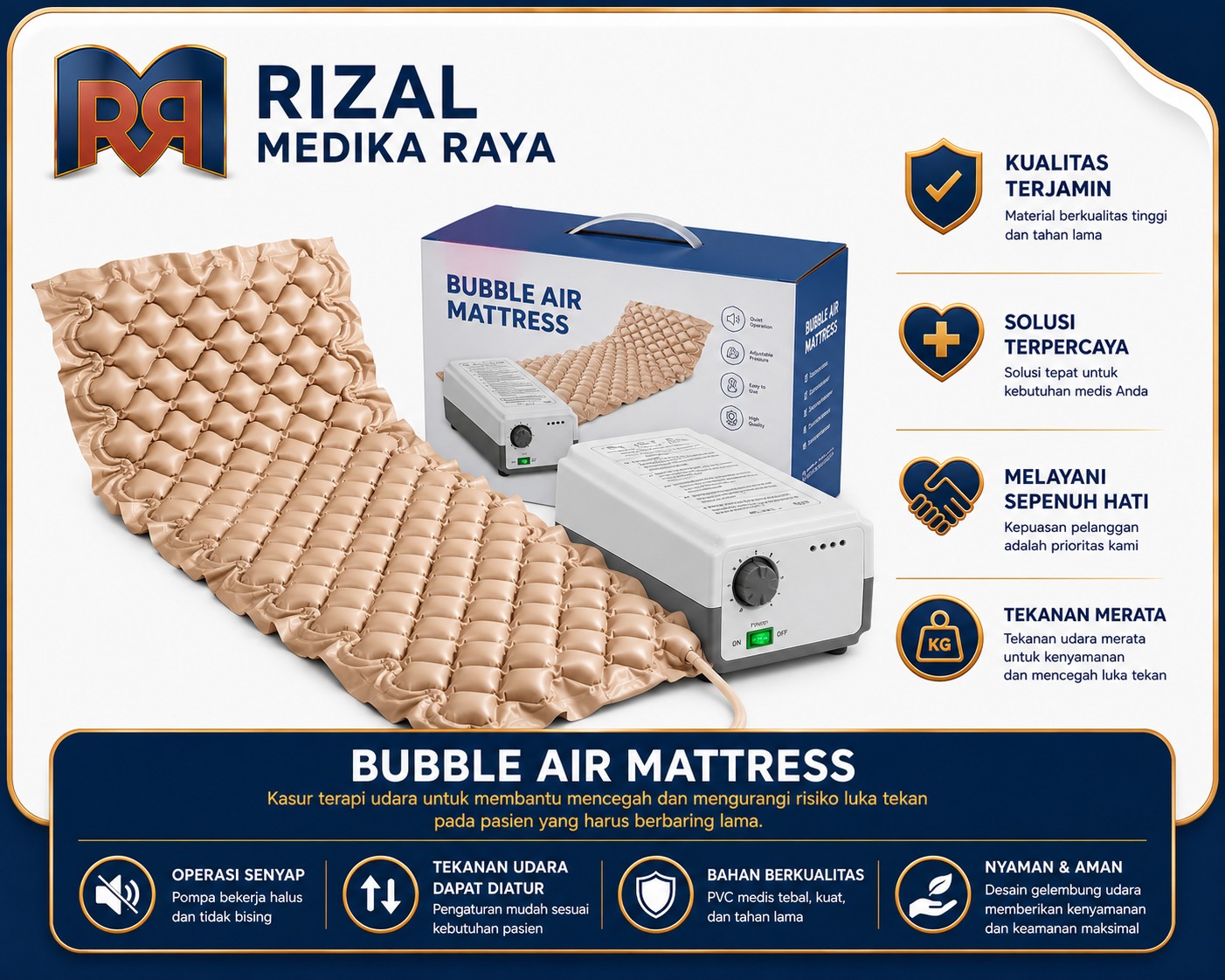 Bubble Air Mattress + Pompa