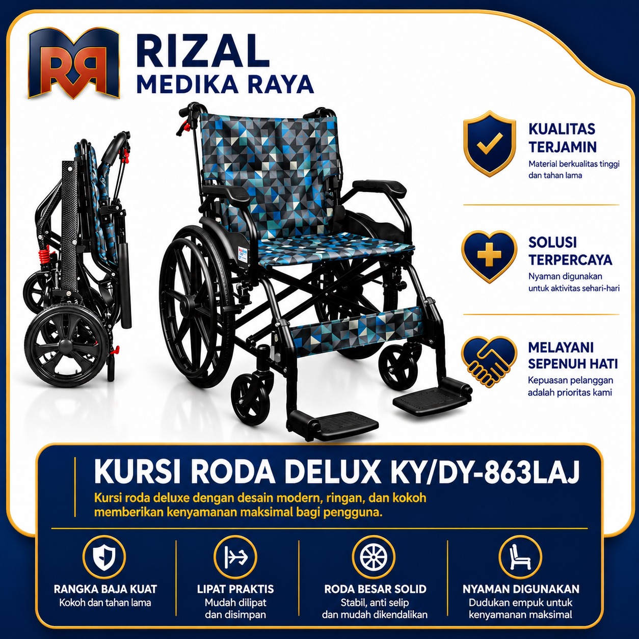Kursi Roda Delux KY/DY-863LAJ